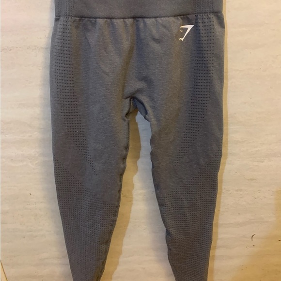 Gymshark Vital Seamless Breathable Lightweight Charcoal Leggings Size Small - Picture 2 of 4